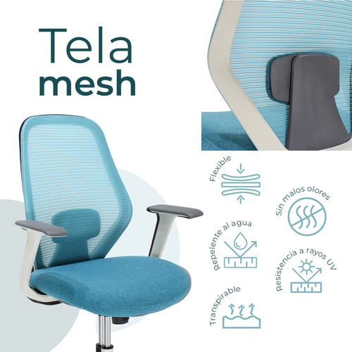 Silla Ejecutiva Bastia 8349w Color Azul