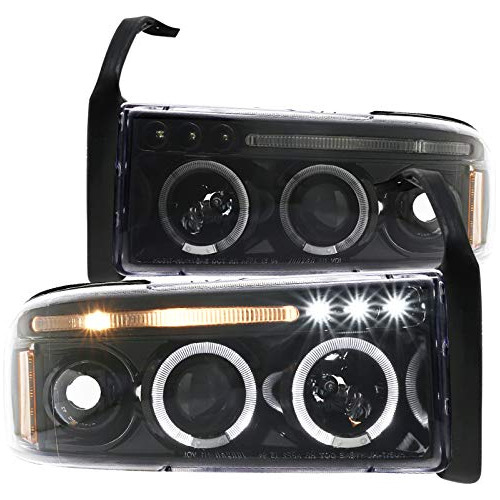 Faro Delantero - Spec-d Tuning Dual Halo Led Jet Black Proye