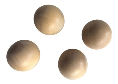 5 Esferas Pelotas Bochas Didacticas De Madera Maciza 4 Cm 