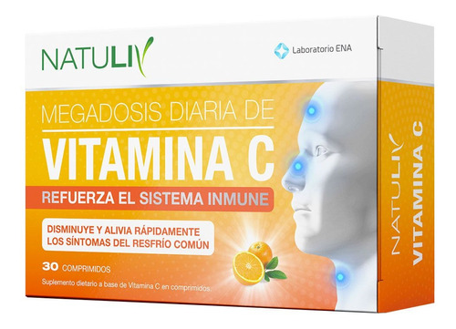 Vitamina C 900 Mg Natuliv Caja 30 Comp - Antioxidante