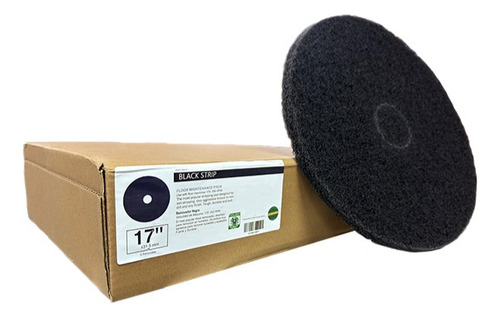 Disco Pad Negro Para Abrillantadora De Pisos 17 Caja 5 Und