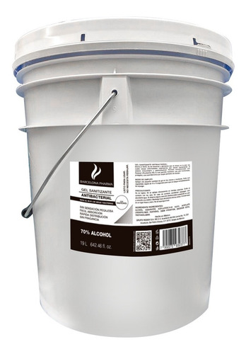 Imagen 1 de 1 de Gel Sanitizante Desinfectante Cubeta 19 L Alcohol De Maíz