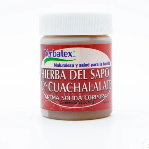 Pomada Hierba Del Sapo Y Cuachalalate Crema En Bote De 40gr