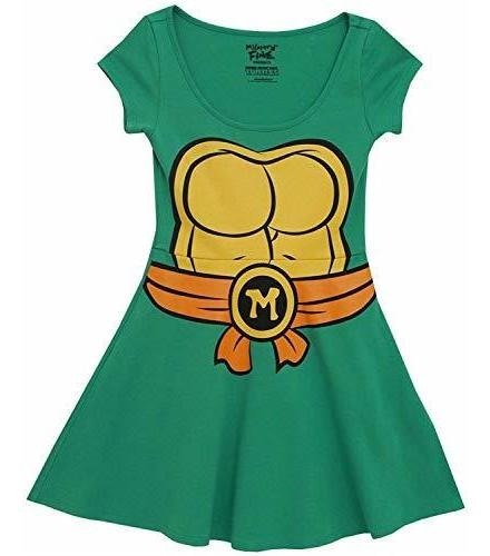 Las Tortugas Ninja Michelangelo Traje Del Vestido Del Patina