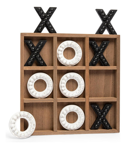 Genmous Mesa De Juego De Madera De Tic Tac Toe Para Niños Y