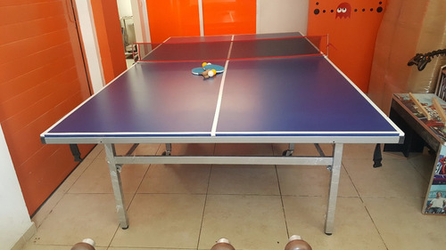 Mesa de ping pong Diversiones Bago Carro fabricada en MDF color azul