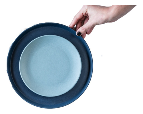 Plato Postre Coup Stoneware Fiordes Diametro 19,4cm