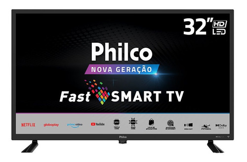 Imagem 1 de 6 de Smart Tv Led Ptv32d10n55 Hd 32 4 Hdmi 2 Usb Wi-fi Philco