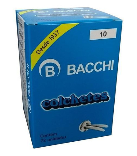 Colchetes Nº10 50mm De Aço Cx 72 Un Bacchi