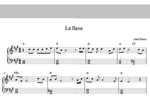 Partitura La Llave De Abel Pintos