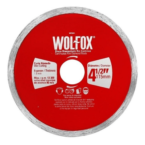 Disco Diam Continuo 4-1/2 Wf0591 Wolfox