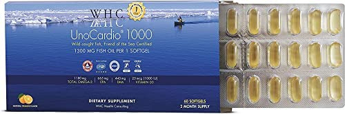 Whc, Óleo De Peixe Unocardio 1000, 1300 Mg De Óleo De Peixe
