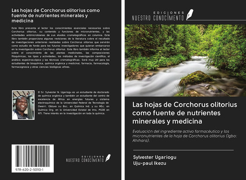 Libro: Las Hojas Corchorus Olitorius Como Fuente Nutri