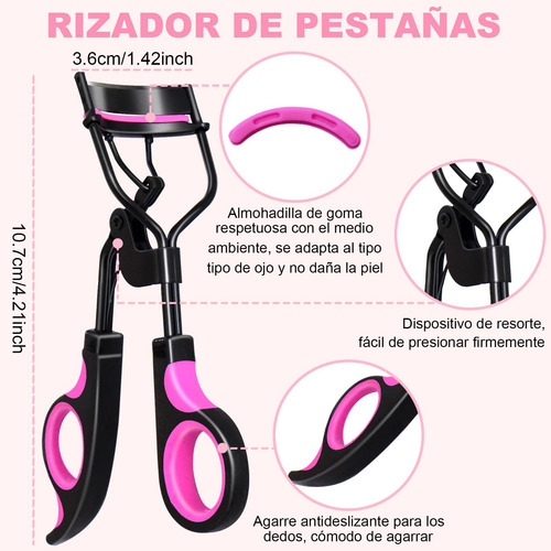 Kit Rizador De Pestañas, Rizador De Pestañas 9 En 1 Con 4