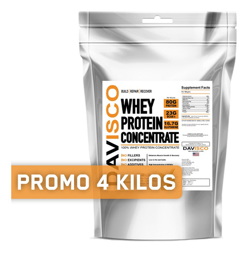 4 Kilos | Davisco Wpc80 Whey Protein Importada Usa | Sabores