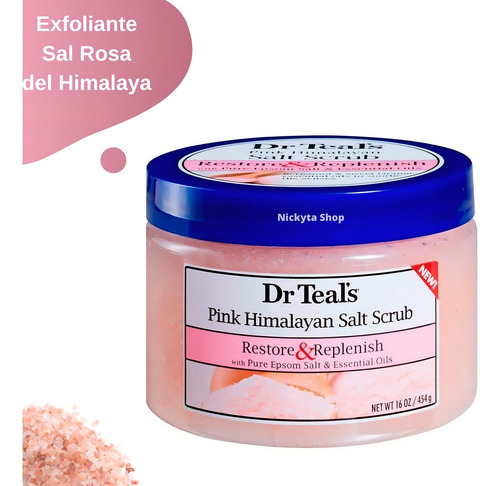 Exfoliante Corporal Dr Teal's Pink Himalayan 454 Grs
