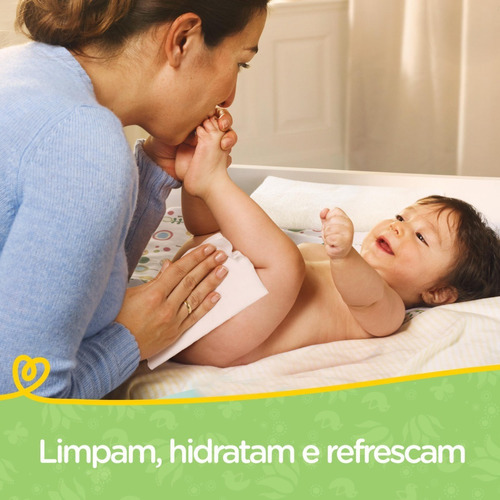 Lenços Umedecidos Aroma Aloe Vera Pampers - 48 Unidades