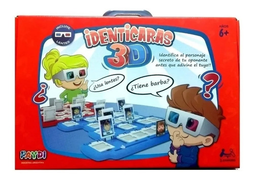 Imagen 2 de 2 de Identificaras Lentes 3d Juego Mesa Tipo Quien Es Quien Full