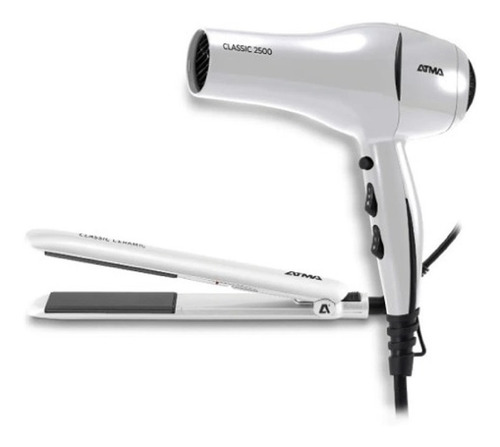 Imagen 1 de 4 de Atma Ck4015p Home Salon Set Secador 1800w + Plancha 230°c
