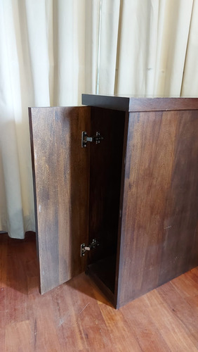 Respaldo Cama Guarda Almohadas Madera Maciza Wengue Marrón Oscuro (Usado)