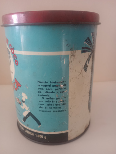 Antiga Lata De Coco Gordura Carioca ( Vazia ) (Usado)