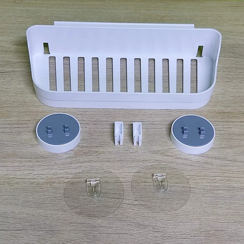 Organizador De Baño Repisa Adhesiva Con Escurridor Multiuso