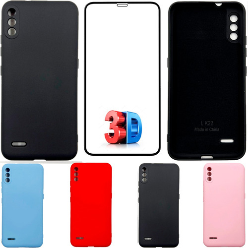 Kit Película 3d + Capa Silicone Veludo Compatível K22 K200b