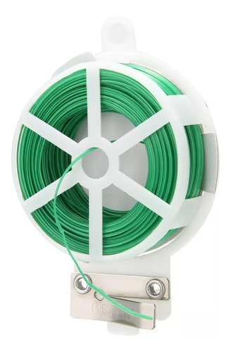 Set 2 Rollo 20 Mt. Alambre Amarra Plantas Plastificado