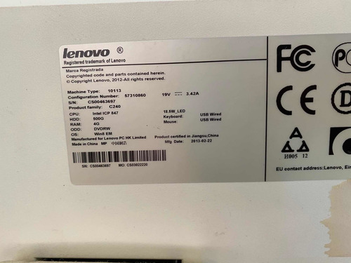 Computadora Lenovo (Usado)