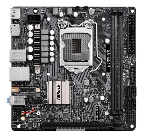Placa-mãe ASRock H510M-ITX – Mini-ITX, LGA 1200, 2x DDR4 até 64GB