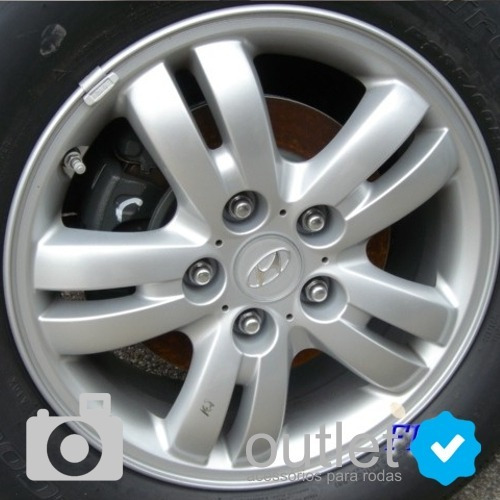 Imagem 4 de 5 de Kit 4 Calotinhas Centro De Roda Hyundai Tucson Preta Resinad