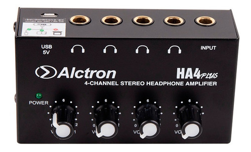 Imagen 6 de 8 de Amplificador De Auriculares Alctron Ha4 Plus 4 Canales