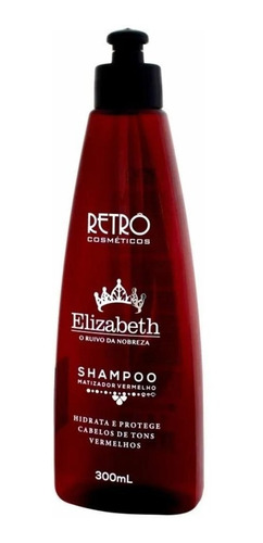 Retrô Cosméticos Elizabeth Shampoo Matizador Vermelho 300ml