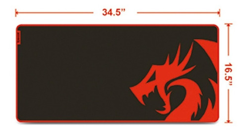 Mouse Pad Redragon P006 Kunlun L 42cm X 88cm X4mm Negro/rojo