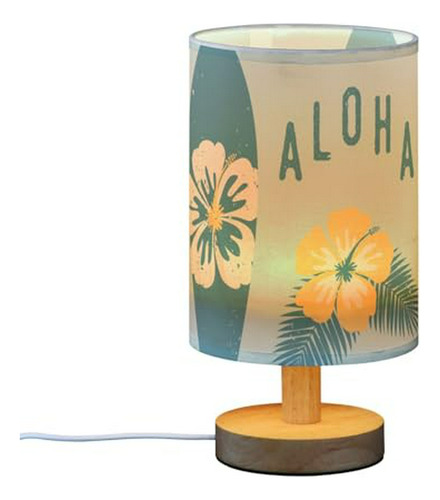 Lámpara De Mesa Retro Con Diseño De Tablas De Surf Azules Y