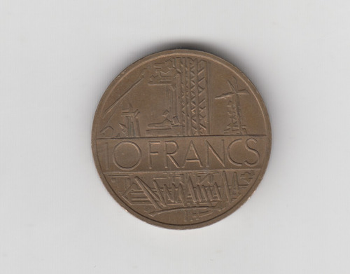 Moneda Francia 10 Francos Año 1980  Muy Bueno