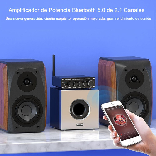 Amplificador Estéreo Bluetooth Fosi Audio BT30D 50W x2 165 W Negro