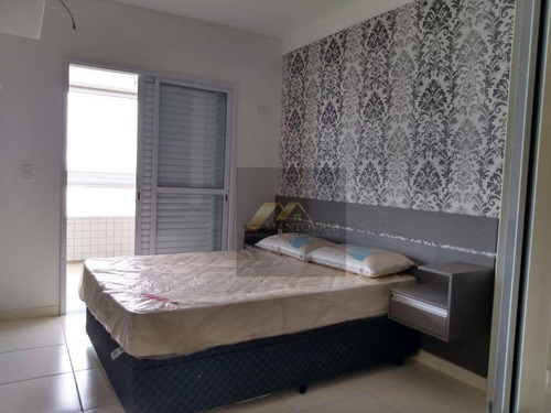 Imagem 21 de 30 de Excelente Apartamento De 4 Dormitórios, 3 Suites, Mobiliado, Pronto Pra Morar, Vista Mar, Guilhermina Em Praia Grande /sp. - Ap1885