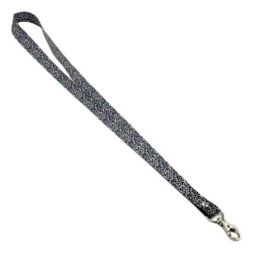 Lanyard Clínico Estampado Animal Print Gris - Aurísima ®