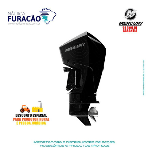 Motor De Popa Mercury 4 Tempos 225hp Xl Efi V6 Mecânico Pto