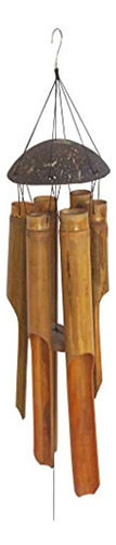 Campanas De Viento De Bambú Y Coco Carillones Hechos A Mano