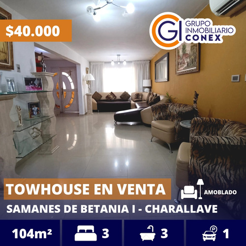 Se Vende Townhouse 104m2 3h/3b/1p Samanes De Betania I Charallave 6880