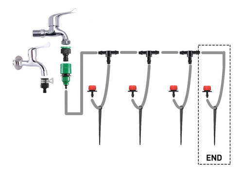25mdiy Sistema De Riego Por Goteo Automático Manguera De Ja