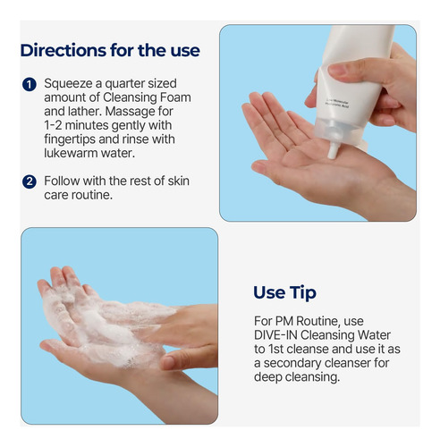 Espuma Limpiadora Facial Torriden Dive-in Hyaluronic Acid 15