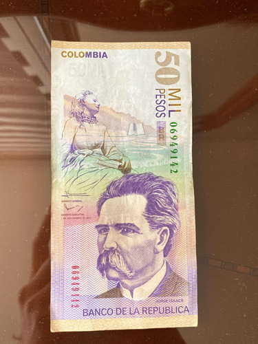 Billete 50 Mil Pesos Colombianos Antiguo