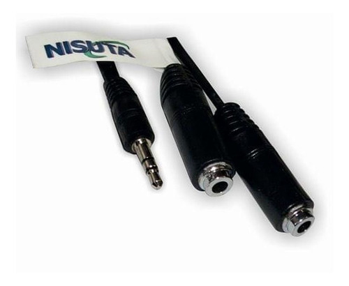 Nisuta Cable Audio Stereo 3.5 Macho A 2 De 3.5 Hembra Ns-ads