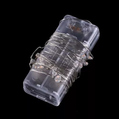 Imagen 3 de 4 de Guirnaldas Luces 50 Micro Led Hadas 5 Metros Pilas