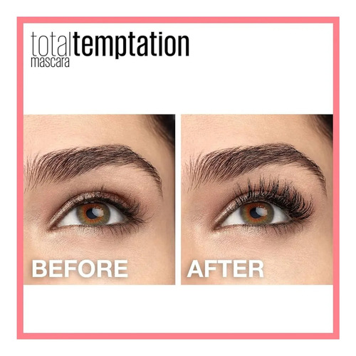 Máscara De Pestañas Maybelline Total Temptation Negro