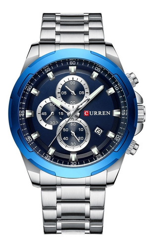 Curren 8354 Masculino Pulseira De Aço Quartzo Relógio De P