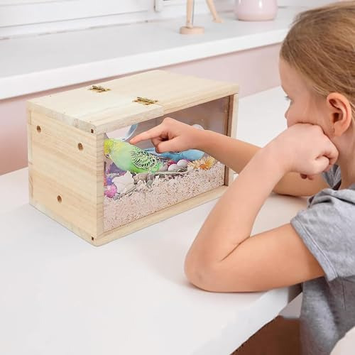 Caja Anidable Para Cría De Pájaros Pequeños Madera